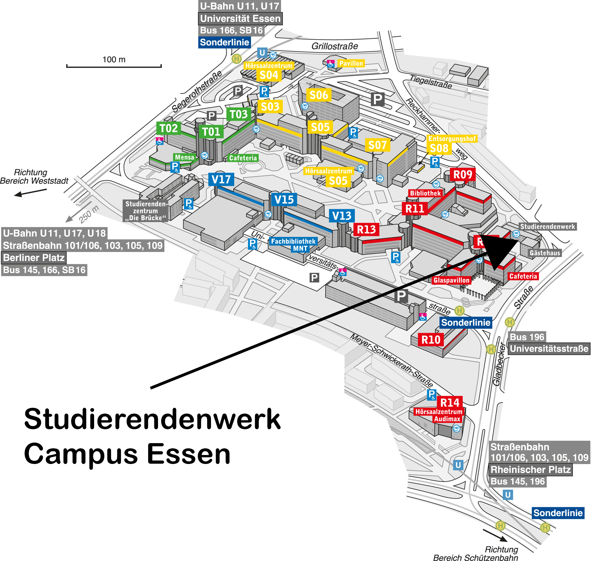 Bild vom Studierendenwerk am Campus Essen