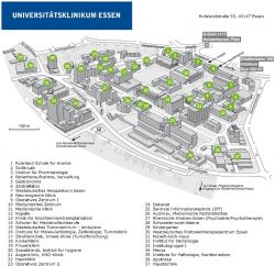 Lageplan Universitätsklinikum Essen