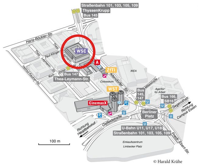 Lageplan Weststadt Carree