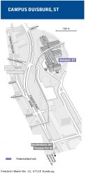 Lageplan Campus Duisburg ST- Bereich 